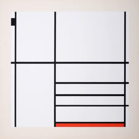 Zeefdruk Mondrian - Composition in White, Black, and Red, 1936 (1967)