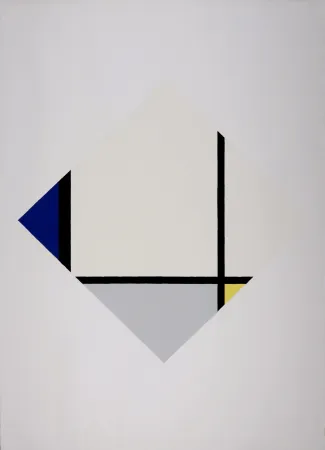 Zeefdruk Mondrian - Composition with Blue and Yellow (Composition 1), c. 1960