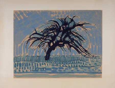 Zeefdruk Mondrian - L'arbre bleu, 1911 (1957)