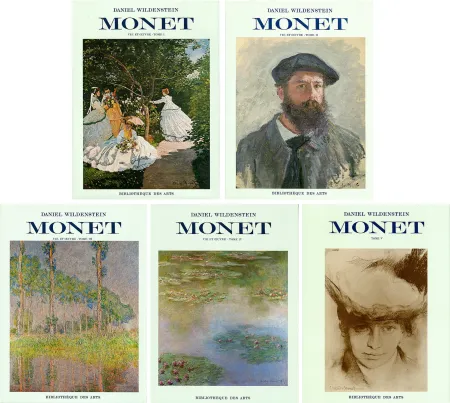Geïllustreerd Boek Monet - CLAUDE MONET. CATALOGUE RAISONNÉ (Peintures, pastels et dessins). 5 volumes. 1974-1991