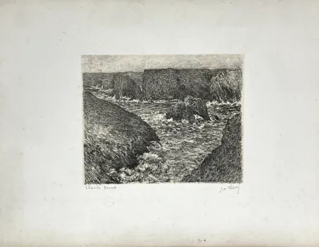Lithografie Monet - Côte rocheuse. Vers 1892. 