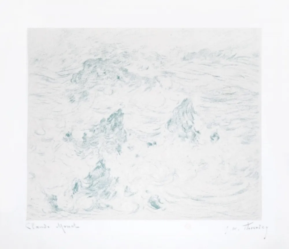 Lithografie Monet - Tempête à Belle-île