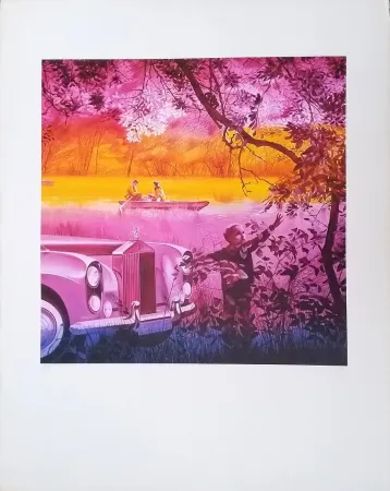 Lithografie Monory - Lithographie offset. Numérotée et signée par l'artiste au crayon.