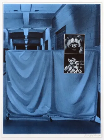 Zeefdruk Monory - USA 76 - Singe