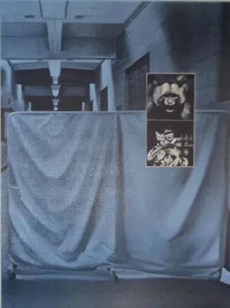 Zeefdruk Monory - USA 76 - Singes