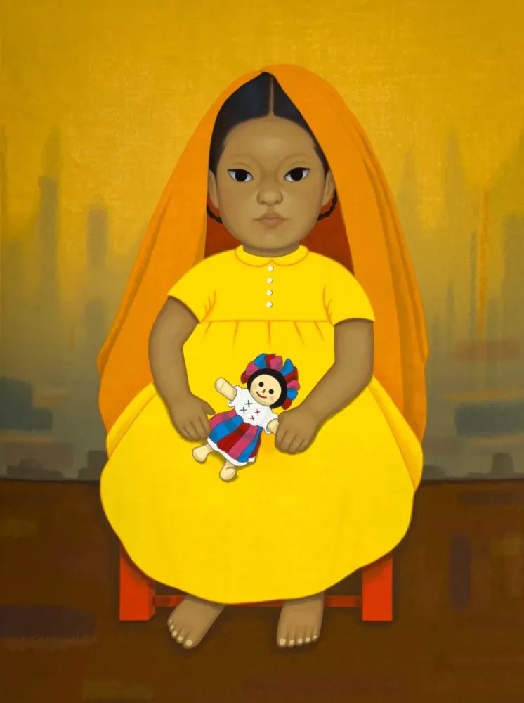 Zeefdruk Montoya - Chica con muneca