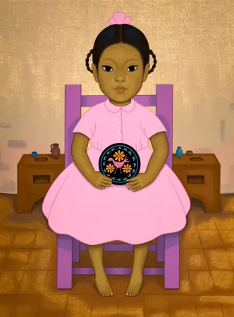 Zeefdruk Montoya - Cocina, chica con plato