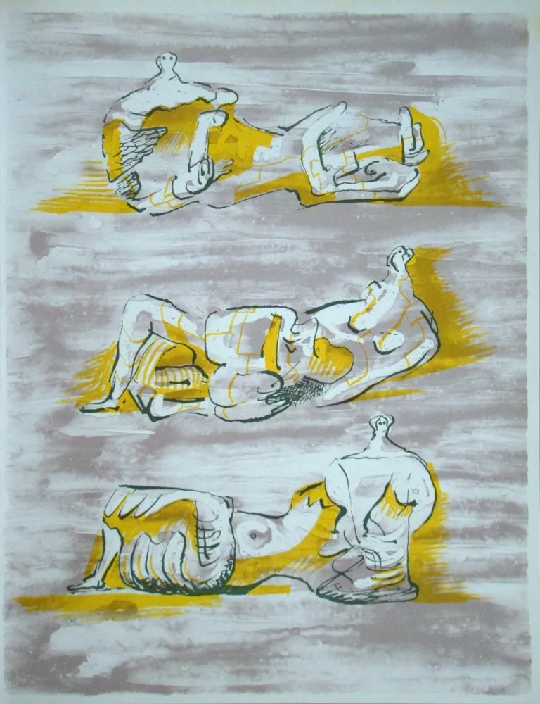 Lithografie Moore - Figures allongées