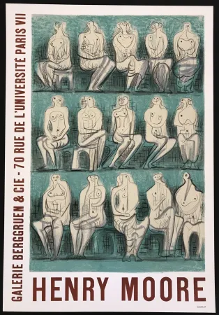 Lithografie Moore - Galerie Berggruen & Cie (Seated Figures)