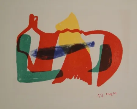 Lithografie Moore - Multicoloured Reclining Figure