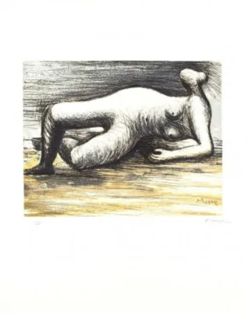 Ets En Aquatint Moore - Reclining nude (C. 670)