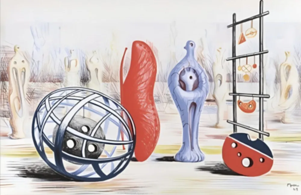 Lithografie Moore - Scultpural Objects School