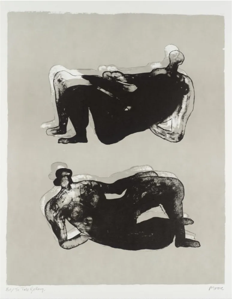 Lithografie Moore - Two Reclining Figures