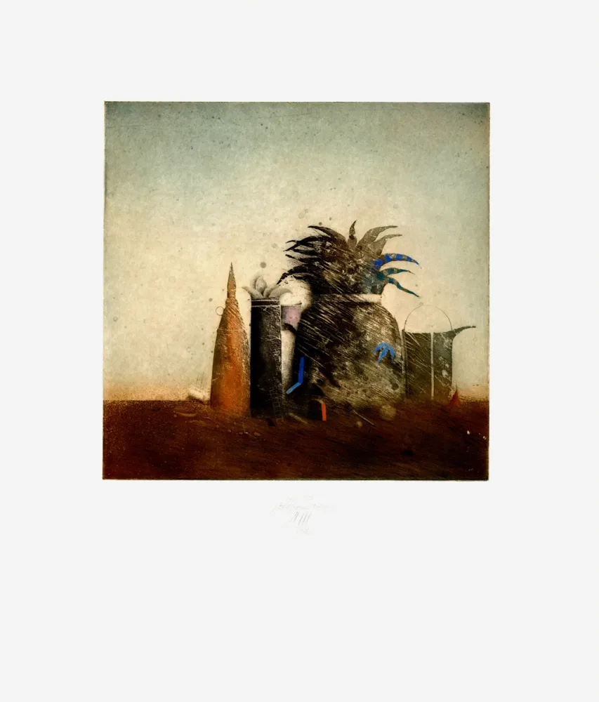 Ets En Aquatint Mordstein - Stilleben / Still Life