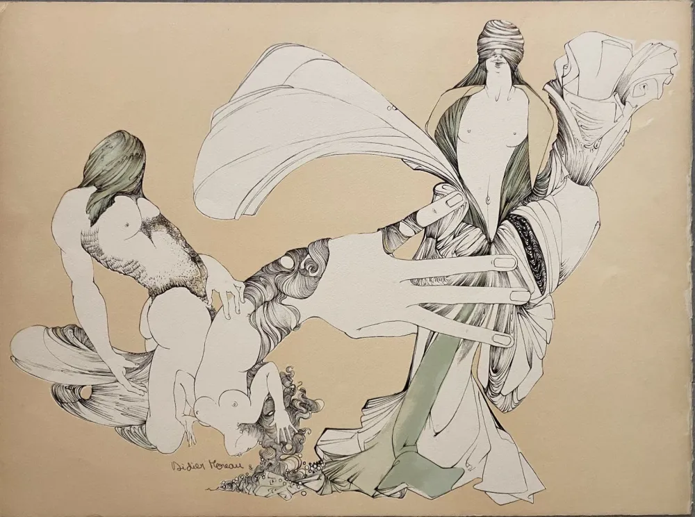 Lithografie Moreau - L'Amour