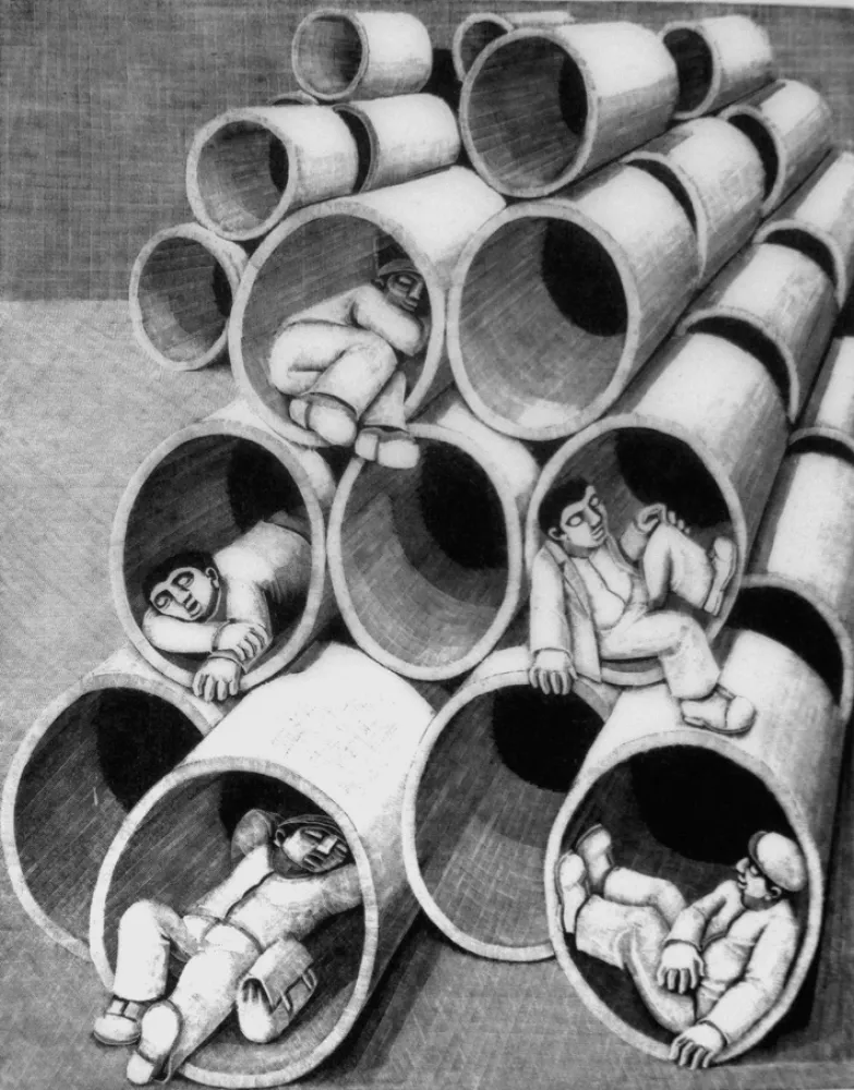 Houtsnede Morena - I tubi