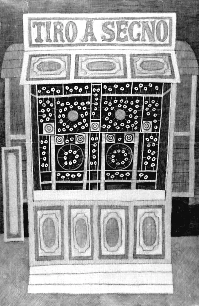 Houtsnede Morena - Tiro a segno