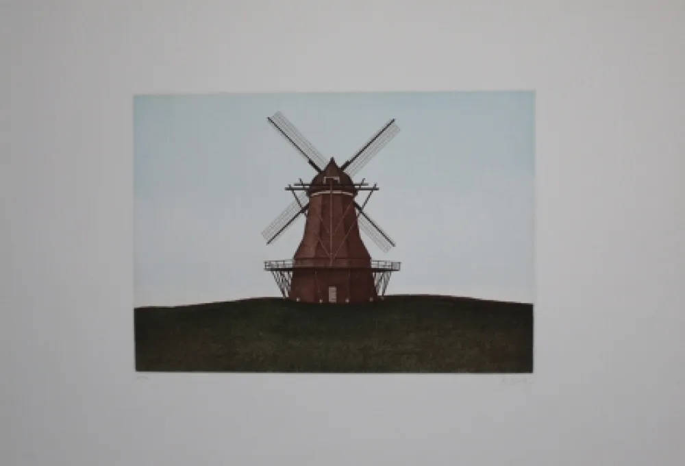 Ets En Aquatint Moritz - Windmühle