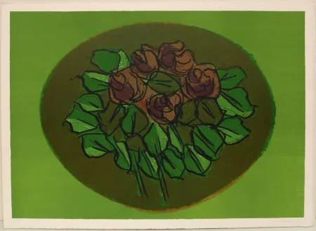 Lithografie Morlotti - Composizione di rose