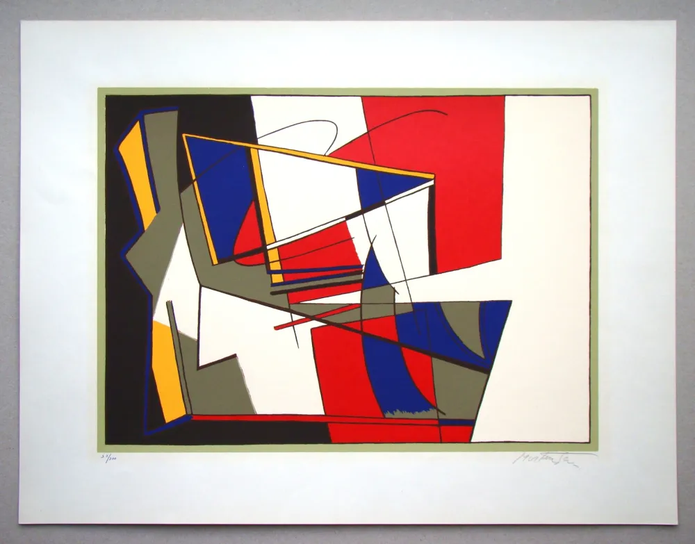 Zeefdruk Mortensen - Composition abstrait