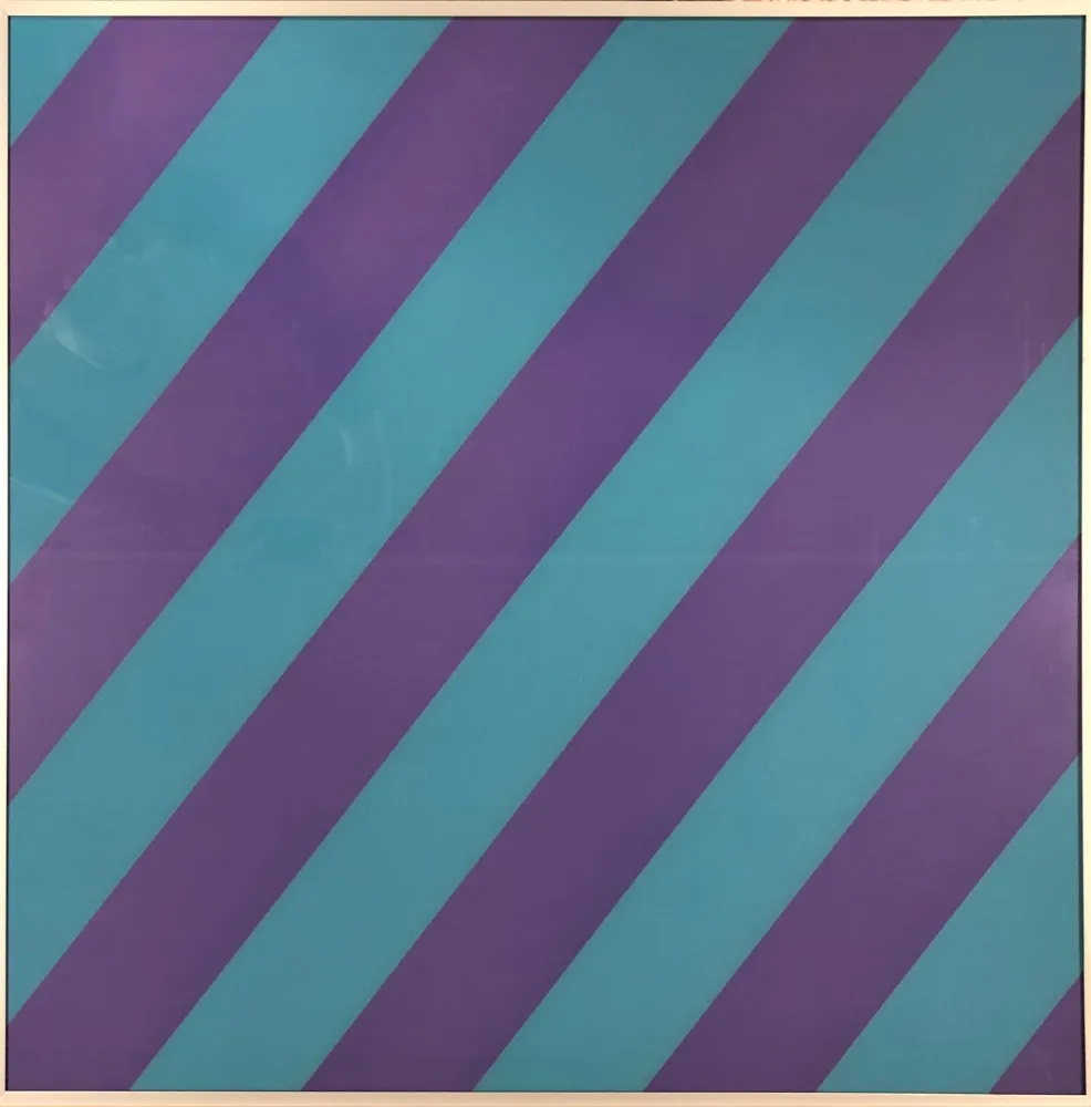 Lithografie Mosset - Composition Violet / Blue