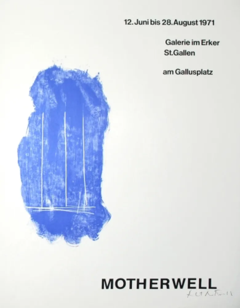 Lithografie Motherwell - Lines for St. Gallen