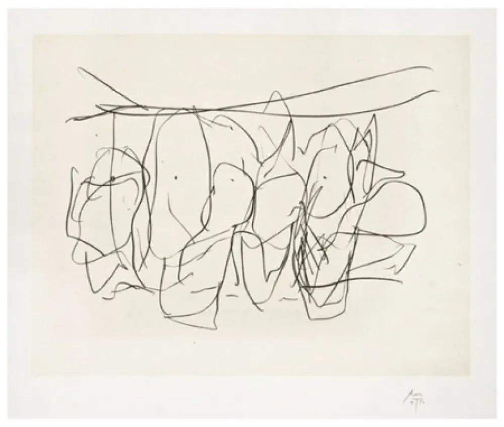 Lithografie Motherwell - Mexico City personages no.2