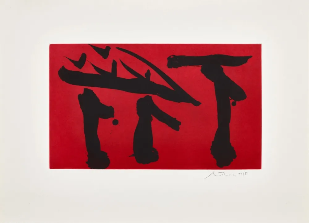 Ets En Aquatint Motherwell - Put Out All Flags