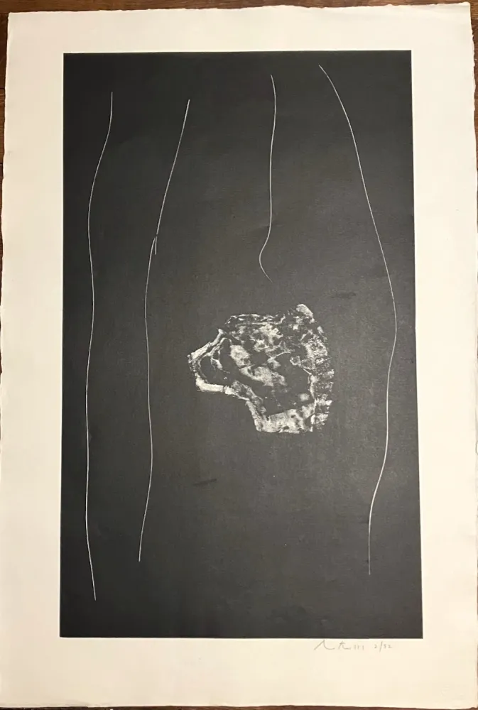 Lithografie Motherwell - Soot - Black Stone