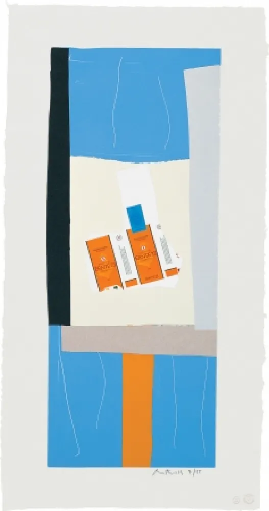 Lithografie Motherwell - Summer Light series: Harvest, with Orange Stripe