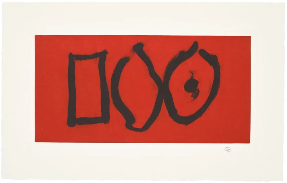 Ets En Aquatint Motherwell - Three Forms