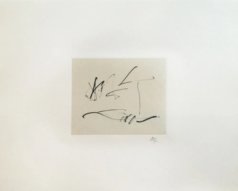 Lithografie Motherwell - Wind (from Octavio Paz suite)