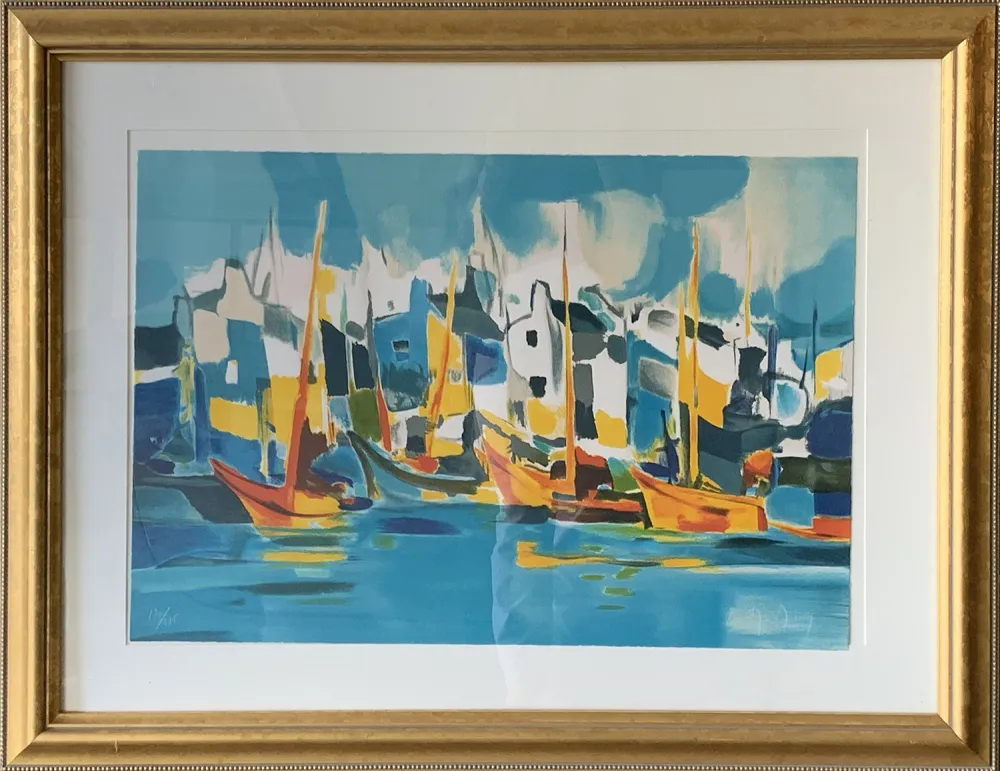 Lithografie Mouly - Sailing the Canals