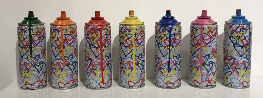 Geen Techniek Mr. Brainwash - 7 Heart Spray Cans