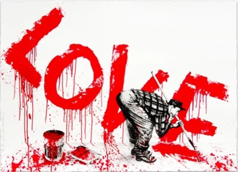 Zeefdruk Mr Brainwash - All You Need Is, 2018  