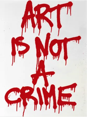 Zeefdruk Mr. Brainwash - Art is not a Crime