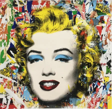 Zeefdruk Mr. Brainwash - Collage from Marilyn POPfolio