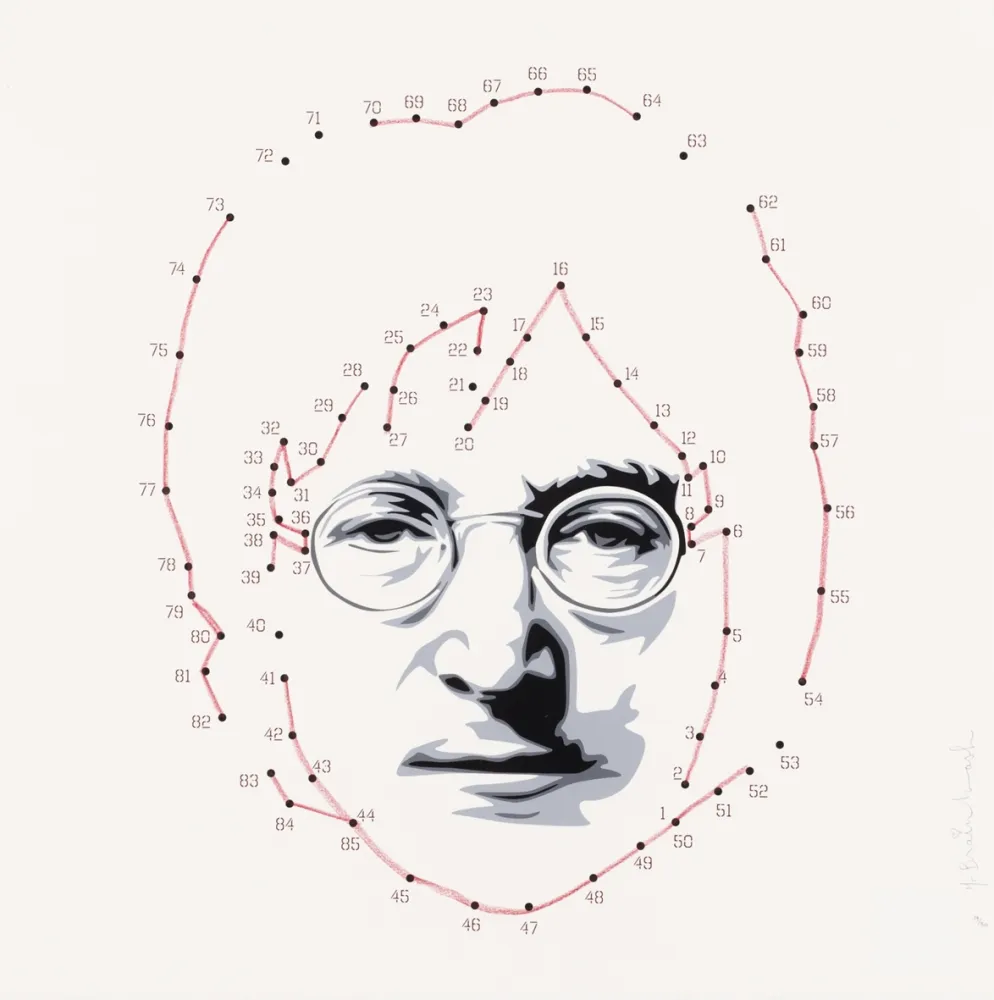 Zeefdruk Mr Brainwash - Connecting Lennon - Red
