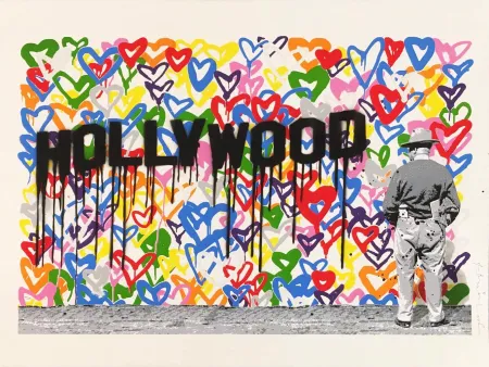 Zeefdruk Mr. Brainwash - Hollywood