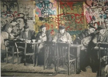 Zeefdruk Mr. Brainwash - Le Bistro