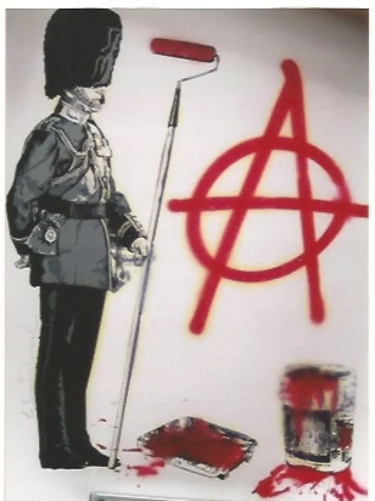 Zeefdruk Mr. Brainwash - LONDON show Anarchy
