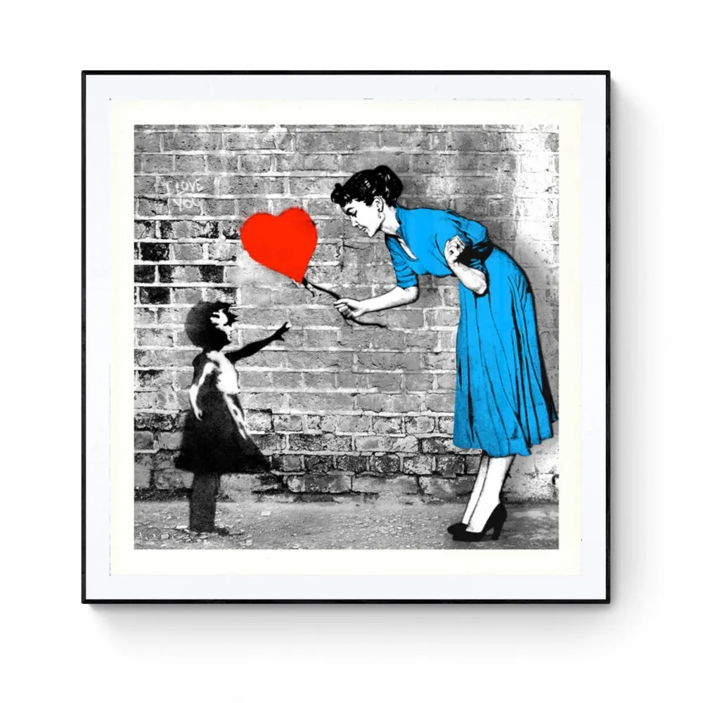 Lithografie Mr Brainwash - Love-catcher (Bleu)