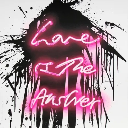 Zeefdruk Mr Brainwash - Love on
