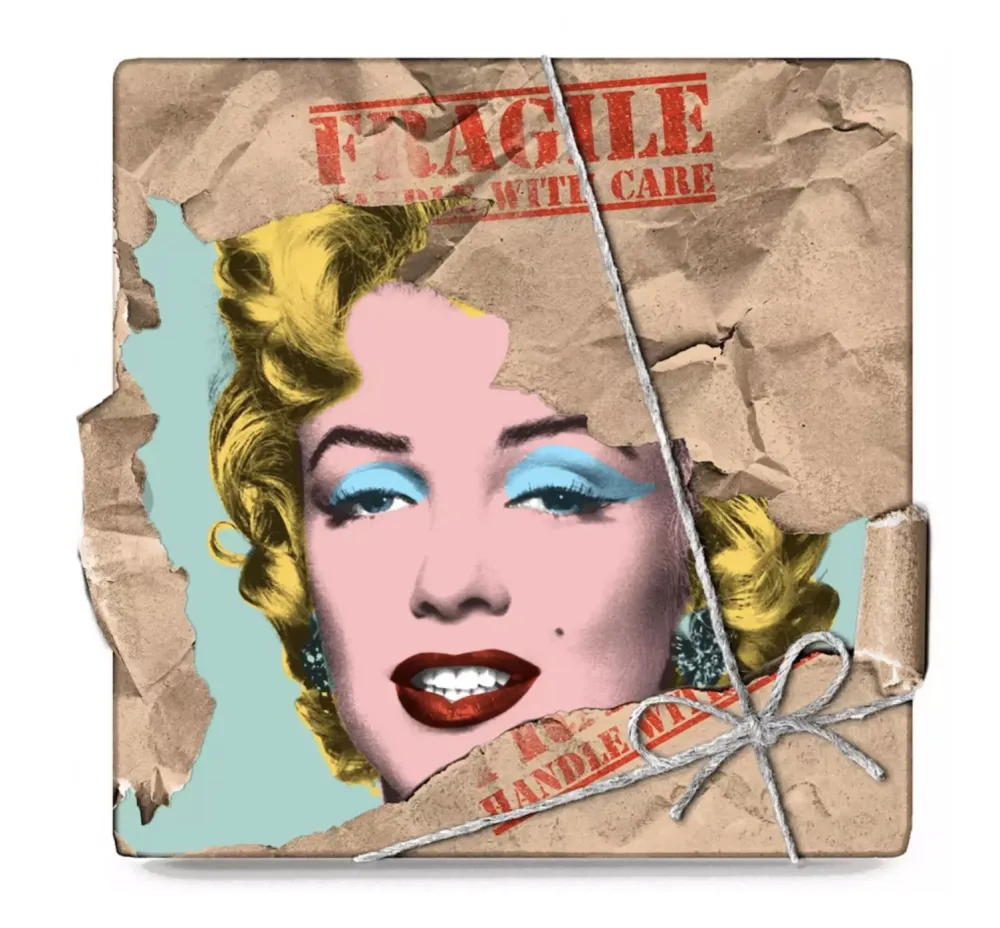 Zeefdruk Mr Brainwash - Monroe POPfolio - Fragile