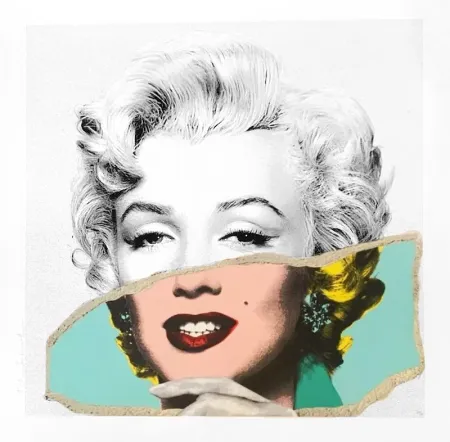 Zeefdruk Mr Brainwash - Monroe POPfolio - Torn Photo