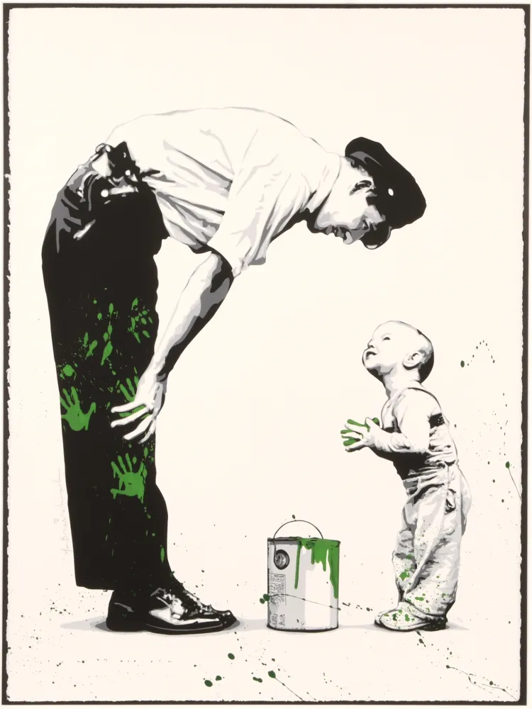 Zeefdruk Mr Brainwash - Not Guilty (Green)