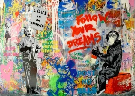 Zeefdruk Mr. Brainwash - Pop Wall, 2018