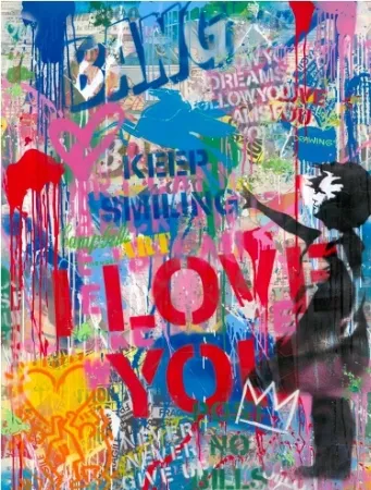 Zeefdruk Mr Brainwash - Street Wall, 2020 