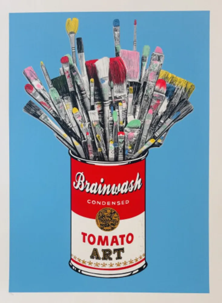 Zeefdruk Mr Brainwash - Tomato Pop (Blue)