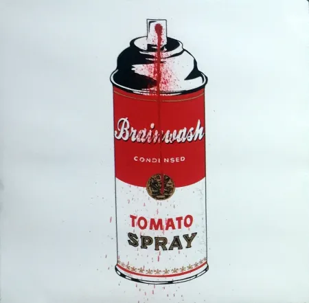 Zeefdruk Mr Brainwash - Tomato Spray Can